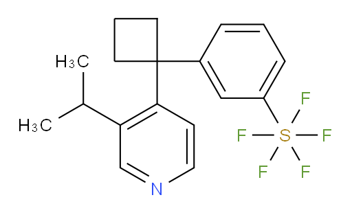 3-(1-(3-isopropylpyridin-4-yl)cyclobutyl)(pentafluoromercapto)benzene