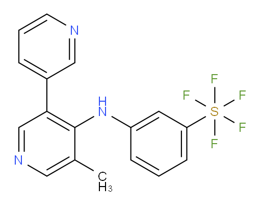 3-((5-methyl-[3,3'-bipyridin]-4-yl)amino)(pentafluoromercapto)benzene