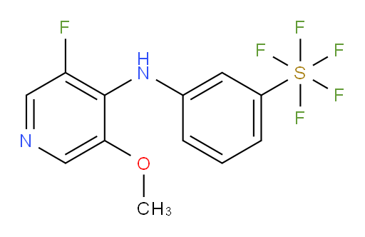 3-((3-fluoro-5-methoxypyridin-4-yl)amino)(pentafluoromercapto)benzene