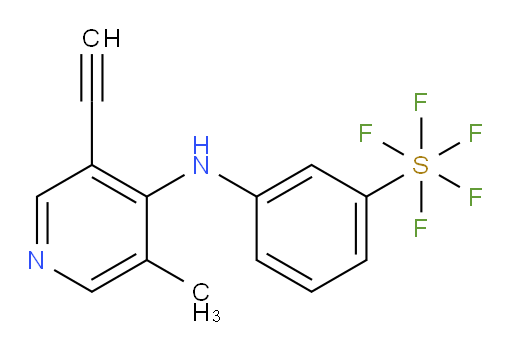 3-((3-ethynyl-5-methylpyridin-4-yl)amino)(pentafluoromercapto)benzene