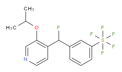 3-(fluoro(3-isopropoxypyridin-4-yl)methyl)(pentafluoromercapto)benzene