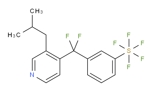 3-(difluoro(3-isobutylpyridin-4-yl)methyl)(pentafluoromercapto)benzene