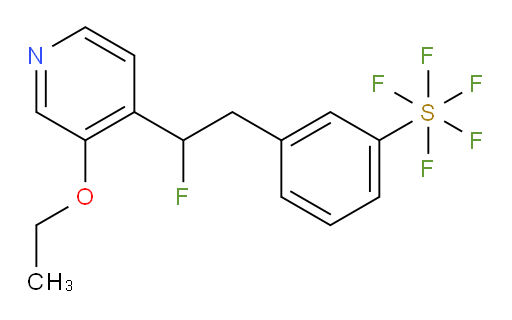 3-(2-(3-ethoxypyridin-4-yl)-2-fluoroethyl)(pentafluoromercapto)benzene