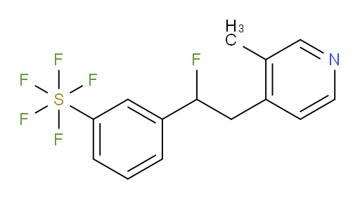 3-(1-fluoro-2-(3-methylpyridin-4-yl)ethyl)(pentafluoromercapto)benzene