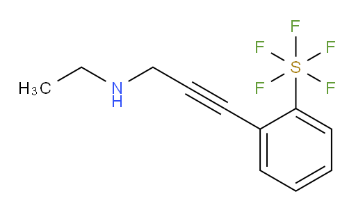 2-(3-(ethylamino)prop-1-yn-1-yl)(pentafluoromercapto)benzene