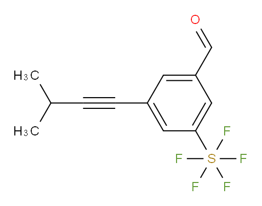 3-(pentafluoromercapto)-5-(3-methylbut-1-yn-1-yl)benzaldehyde