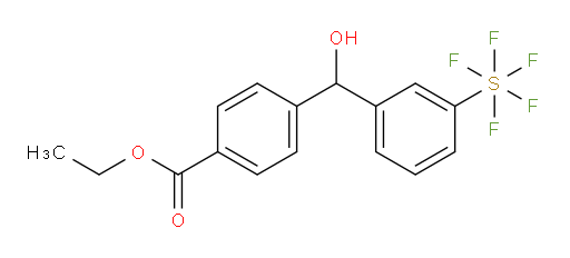 ethyl 4-(hydroxy(3-(pentafluoromercapto)phenyl)methyl)benzoate