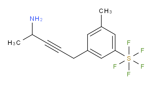 3-(4-aminopent-2-yn-1-yl)-5-methyl(pentafluoromercapto)benzene