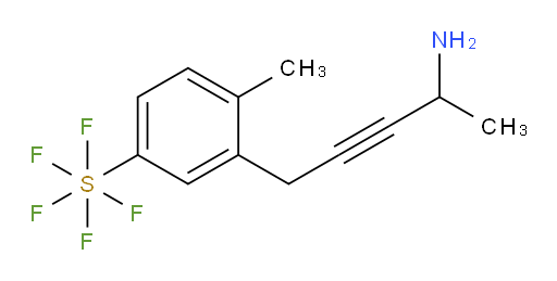 3-(4-aminopent-2-yn-1-yl)-4-methyl(pentafluoromercapto)benzene