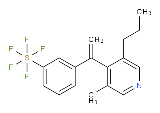 3-(1-(3-methyl-5-propylpyridin-4-yl)vinyl)(pentafluoromercapto)benzene