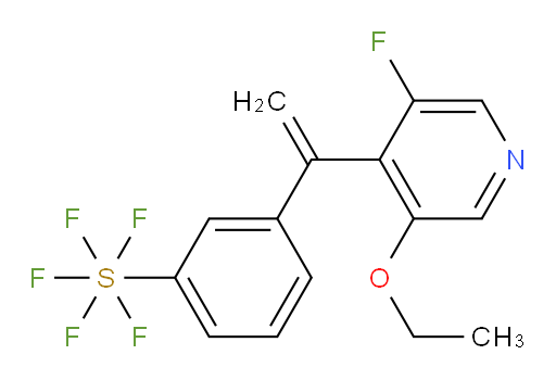 3-(1-(3-ethoxy-5-fluoropyridin-4-yl)vinyl)(pentafluoromercapto)benzene