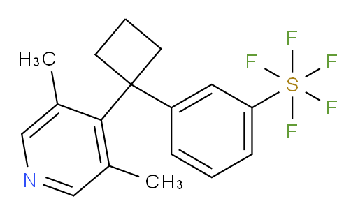 3-(1-(3,5-dimethylpyridin-4-yl)cyclobutyl)(pentafluoromercapto)benzene