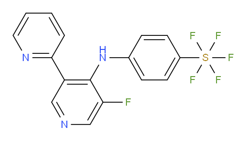 4-((5'-fluoro-[2,3'-bipyridin]-4'-yl)amino)(pentafluoromercapto)benzene