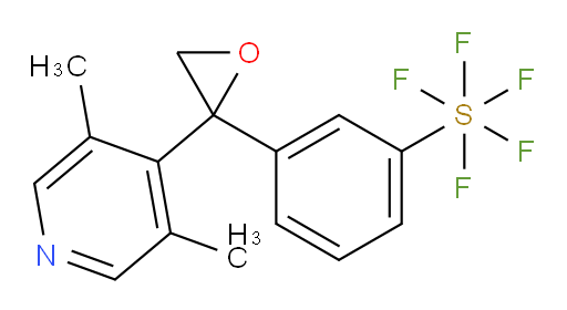 3-(2-(3,5-dimethylpyridin-4-yl)oxiran-2-yl)(pentafluoromercapto)benzene