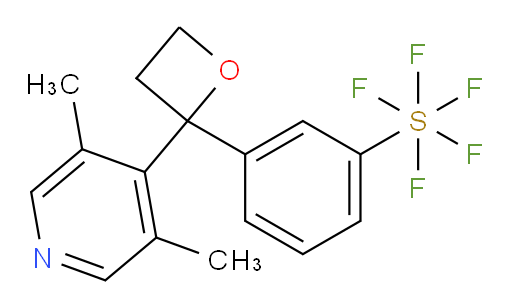 3-(2-(3,5-dimethylpyridin-4-yl)oxetan-2-yl)(pentafluoromercapto)benzene