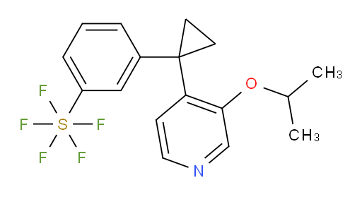 3-(1-(3-isopropoxypyridin-4-yl)cyclopropyl)(pentafluoromercapto)benzene