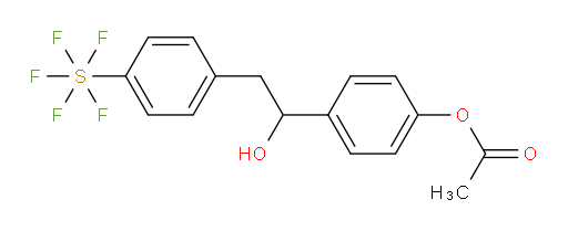 4-(1-hydroxy-2-(4-(pentafluoromercapto)phenyl)ethyl)phenyl acetate