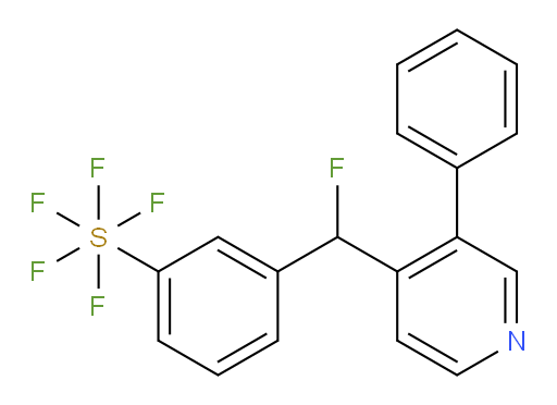 3-(fluoro(3-phenylpyridin-4-yl)methyl)(pentafluoromercapto)benzene