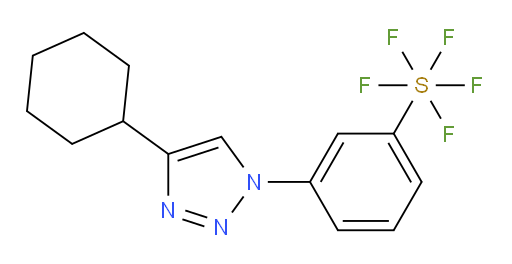 3-(4-cyclohexyl-1H-1,2,3-triazol-1-yl)(pentafluoromercapto)benzene