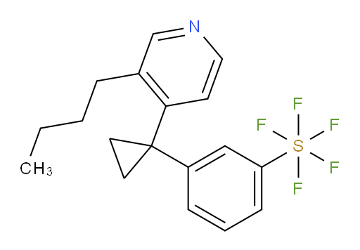 3-(1-(3-butylpyridin-4-yl)cyclopropyl)(pentafluoromercapto)benzene
