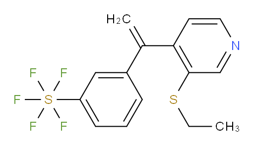 3-(1-(3-(ethylthio)pyridin-4-yl)vinyl)(pentafluoromercapto)benzene