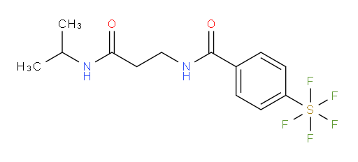 N-(3-(isopropylamino)-3-oxopropyl)-4-(pentafluoromercapto)benzamide