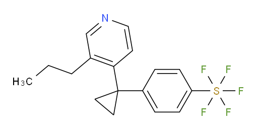 4-(1-(3-propylpyridin-4-yl)cyclopropyl)(pentafluoromercapto)benzene
