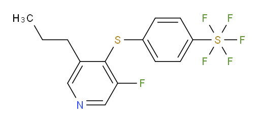 4-((3-fluoro-5-propylpyridin-4-yl)thio)(pentafluoromercapto)benzene