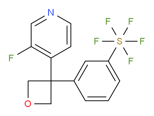 3-(3-(3-fluoropyridin-4-yl)oxetan-3-yl)(pentafluoromercapto)benzene