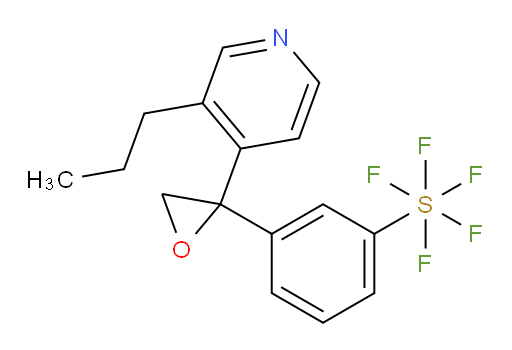 3-(2-(3-propylpyridin-4-yl)oxiran-2-yl)(pentafluoromercapto)benzene