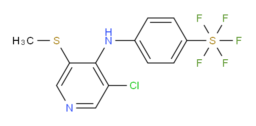 4-((3-chloro-5-(methylthio)pyridin-4-yl)amino)(pentafluoromercapto)benzene