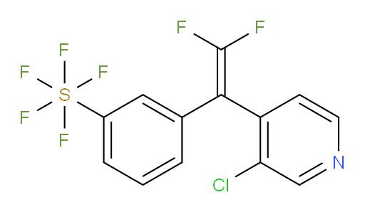 3-(1-(3-chloropyridin-4-yl)-2,2-difluorovinyl)(pentafluoromercapto)benzene