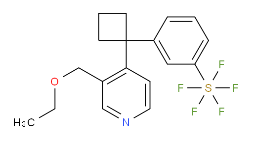 3-(1-(3-(ethoxymethyl)pyridin-4-yl)cyclobutyl)(pentafluoromercapto)benzene