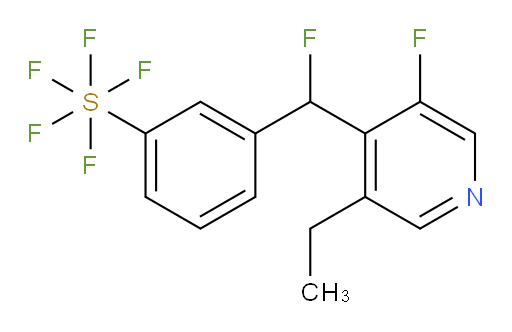 3-((3-ethyl-5-fluoropyridin-4-yl)fluoromethyl)(pentafluoromercapto)benzene
