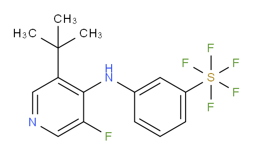3-((3-(tert-butyl)-5-fluoropyridin-4-yl)amino)(pentafluoromercapto)benzene