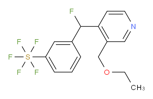 3-((3-(ethoxymethyl)pyridin-4-yl)fluoromethyl)(pentafluoromercapto)benzene