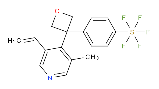 4-(3-(3-methyl-5-vinylpyridin-4-yl)oxetan-3-yl)(pentafluoromercapto)benzene