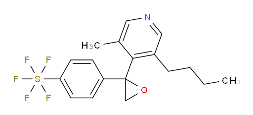4-(2-(3-butyl-5-methylpyridin-4-yl)oxiran-2-yl)(pentafluoromercapto)benzene