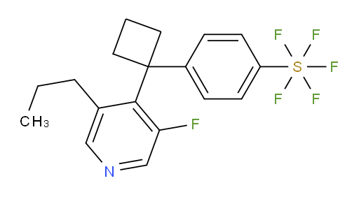 4-(1-(3-fluoro-5-propylpyridin-4-yl)cyclobutyl)(pentafluoromercapto)benzene