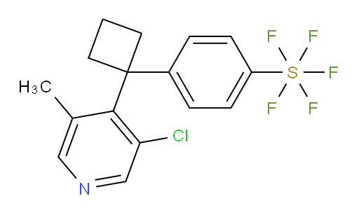 4-(1-(3-chloro-5-methylpyridin-4-yl)cyclobutyl)(pentafluoromercapto)benzene