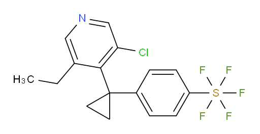 4-(1-(3-chloro-5-ethylpyridin-4-yl)cyclopropyl)(pentafluoromercapto)benzene