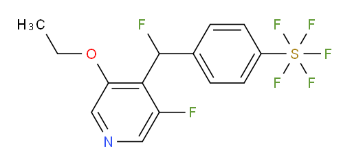 4-((3-ethoxy-5-fluoropyridin-4-yl)fluoromethyl)(pentafluoromercapto)benzene
