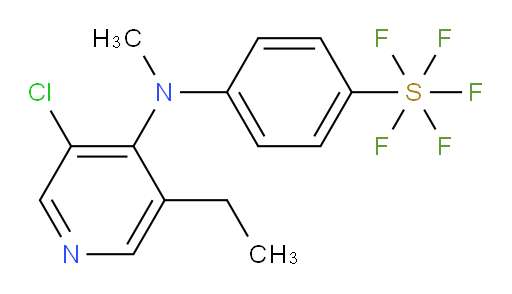 4-((3-chloro-5-ethylpyridin-4-yl)(methyl)amino)(pentafluoromercapto)benzene