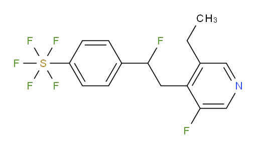 4-(2-(3-ethyl-5-fluoropyridin-4-yl)-1-fluoroethyl)(pentafluoromercapto)benzene