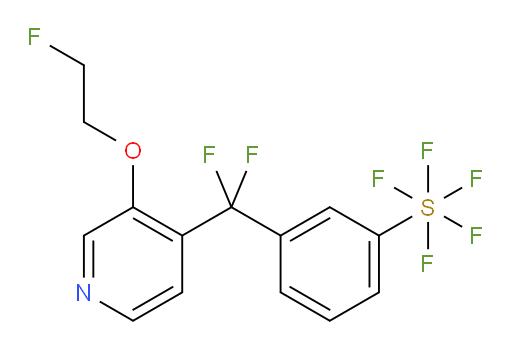 3-(difluoro(3-(2-fluoroethoxy)pyridin-4-yl)methyl)(pentafluoromercapto)benzene