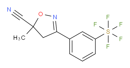 3-(3-(pentafluoromercapto)phenyl)-5-methyl-4,5-dihydroisoxazole-5-carbonitrile