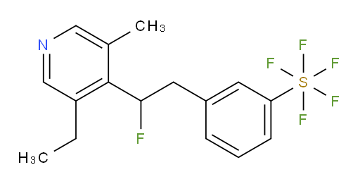 3-(2-(3-ethyl-5-methylpyridin-4-yl)-2-fluoroethyl)(pentafluoromercapto)benzene