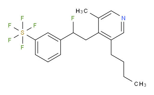 3-(2-(3-butyl-5-methylpyridin-4-yl)-1-fluoroethyl)(pentafluoromercapto)benzene
