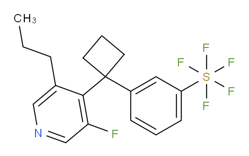 3-(1-(3-fluoro-5-propylpyridin-4-yl)cyclobutyl)(pentafluoromercapto)benzene