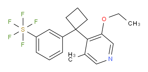 3-(1-(3-ethoxy-5-methylpyridin-4-yl)cyclobutyl)(pentafluoromercapto)benzene